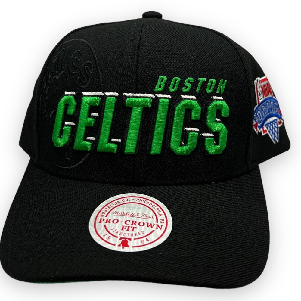 Boston Celtics Men's Snapback Black‎ Hat Mitchell Ness NBA Draft HWC Pro Cap